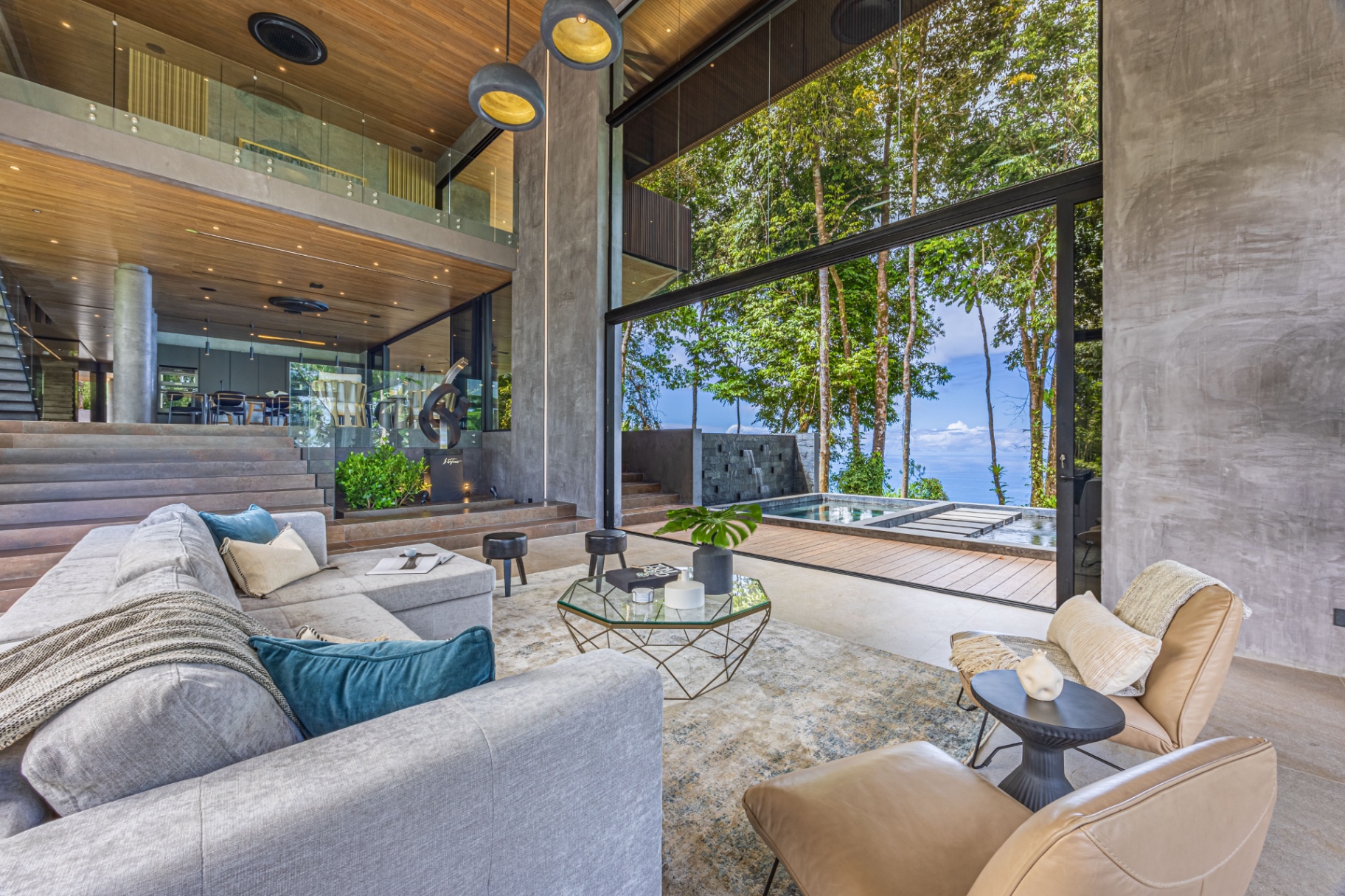 Soul Center living area opening to the jungle